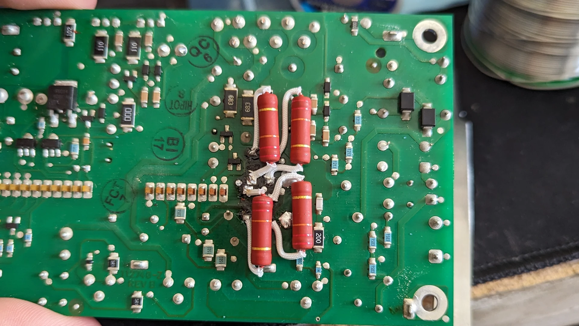 Replaced resistors
