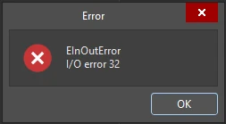 I/O error